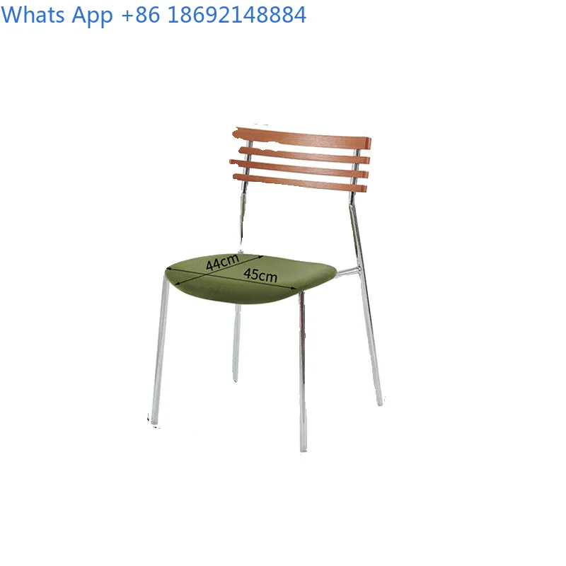 Vintage dining chair for home use upholstered study room makeup chair solid wood retro table chair