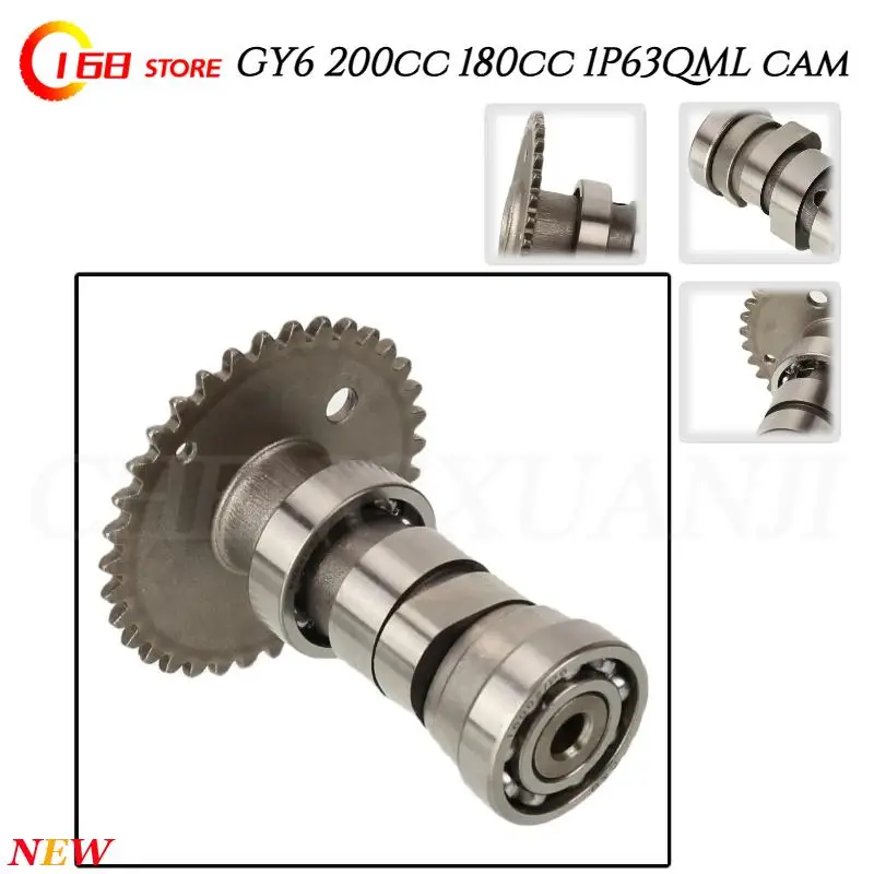 

Scooter & Moped Parts High-Quality Camshaft for GY6 180cc 200cc Motorcycle Cylinder Engines - Fits ATV Go Kart