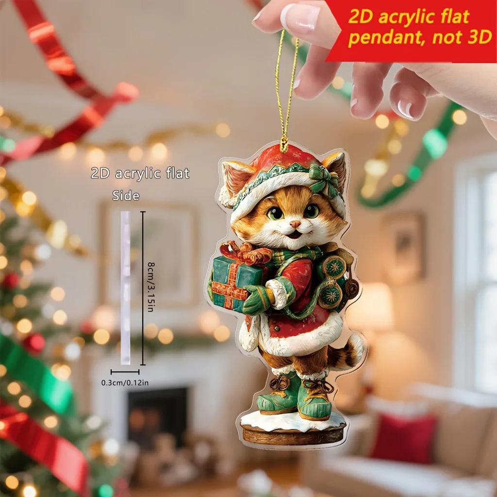 Christmas Hanging Decoration Hat-Wearing Hat-wearing Ornament Christmas Tree Ornament Playful Drop Ornament For Background Wall