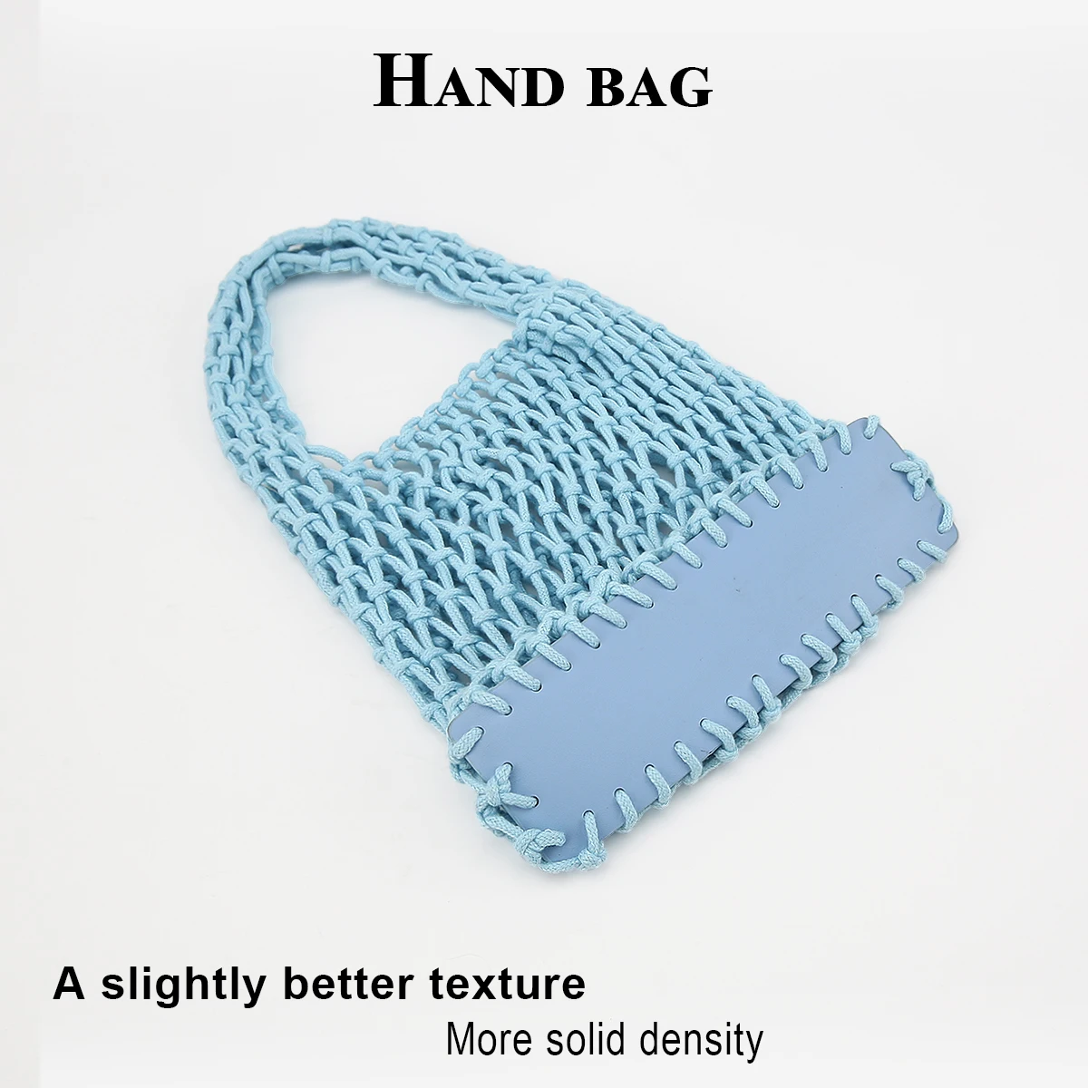 Women's small handbag, simple solid color dopamine-toned hollow-out bag, cute and exquisite small bag that can hold a phone, lipstick, etc., comes with detachable ocean-themed charms, suitable for summer travel and vac