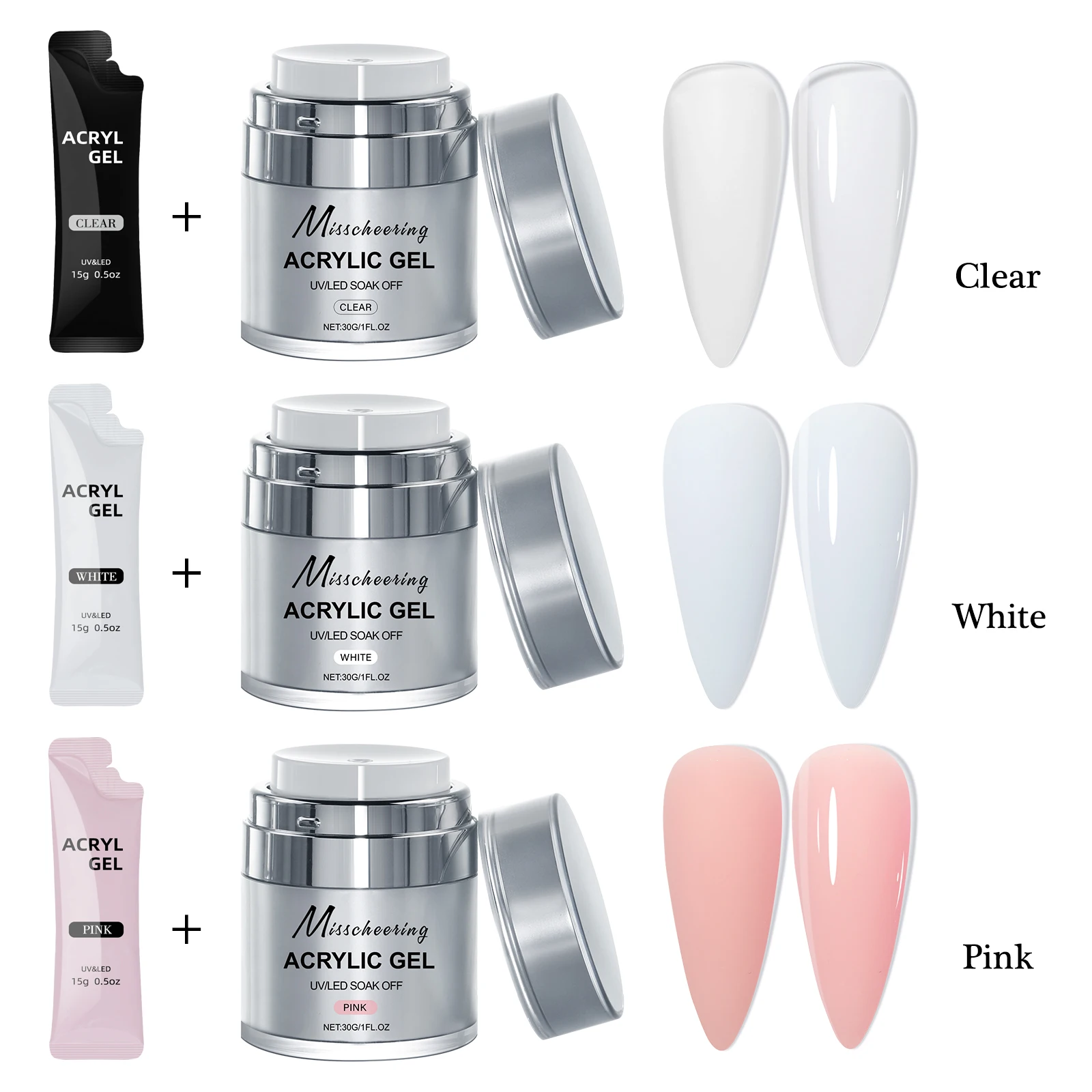 1/2pcsNail Art Extension Gel Pink Gel Jelly Nail Extension Gel Nail Polish Clear Acrylic Nail Polish Dissolvable UV Building Gel