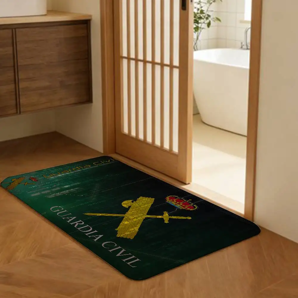 S-Spanish C-Civil G-Guard Floor Mat Retro Multiple Choice Living Room Kitchen Rug Non-Slip Modern Home Decor