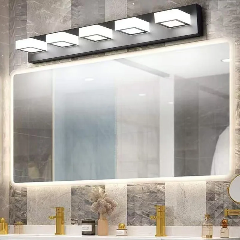 

Современная минималистичная зеркальная фара, светодиодная настенная лампа для ванной комнаты, ванной комнаты, вращающаяся водонепроницаемая противотуманная зеркальная лампа