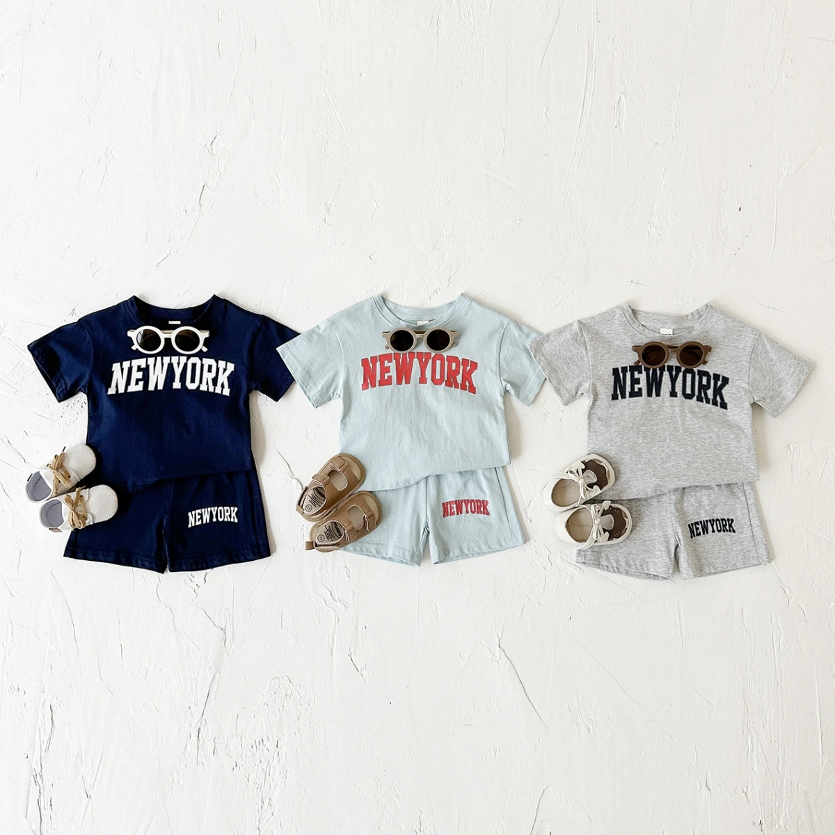 Summer New Baby Boys Clothes Short sleeved+Shorts Set Letter Printed T-shirt Sports Set Baby Girl Newborn 2PCS Infant Outfit Set