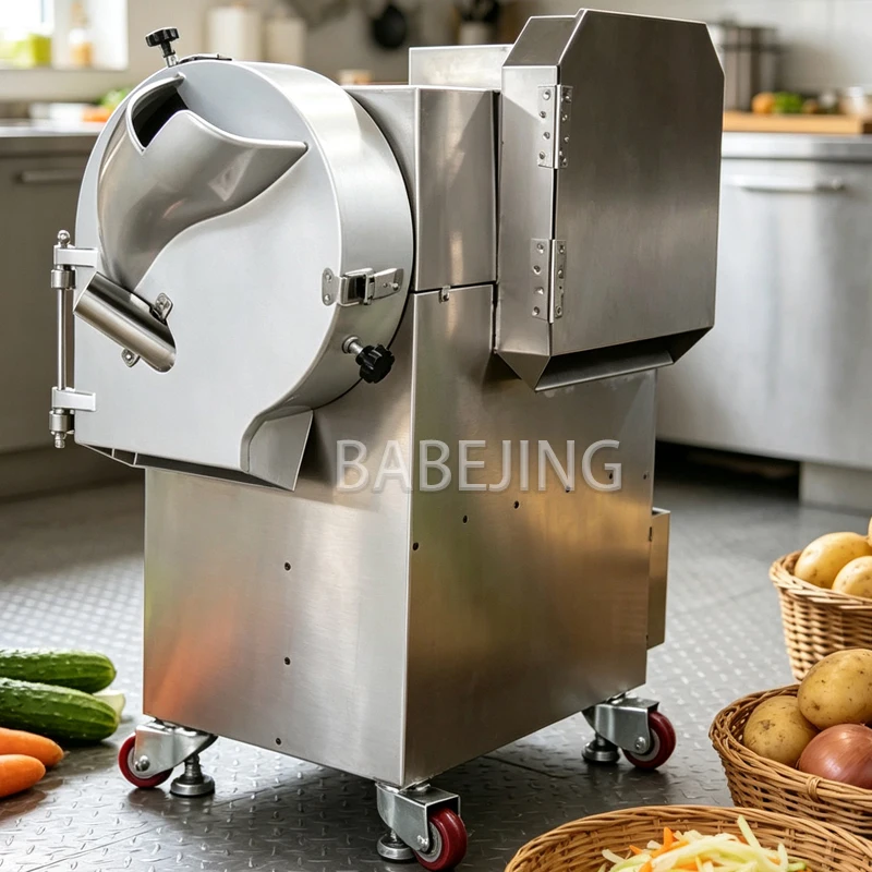 Double‑head Vegetable Processor Machine Commercial Slicer Dicer for Hotel Fresh Vegetable Cutting