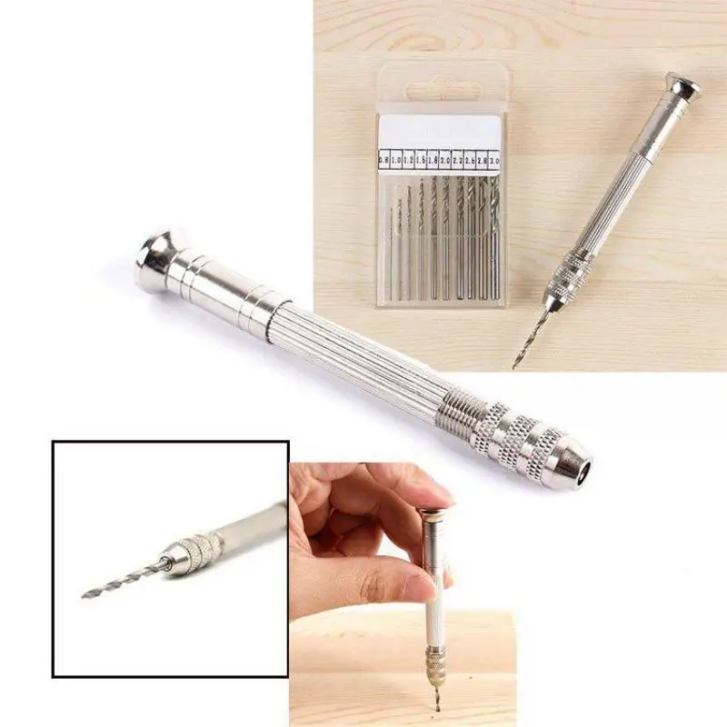 1Set Metal Hand Drill Equipment Epoxy Mold Tools Drill Screw DIY Jewelry Making Handmade Tools