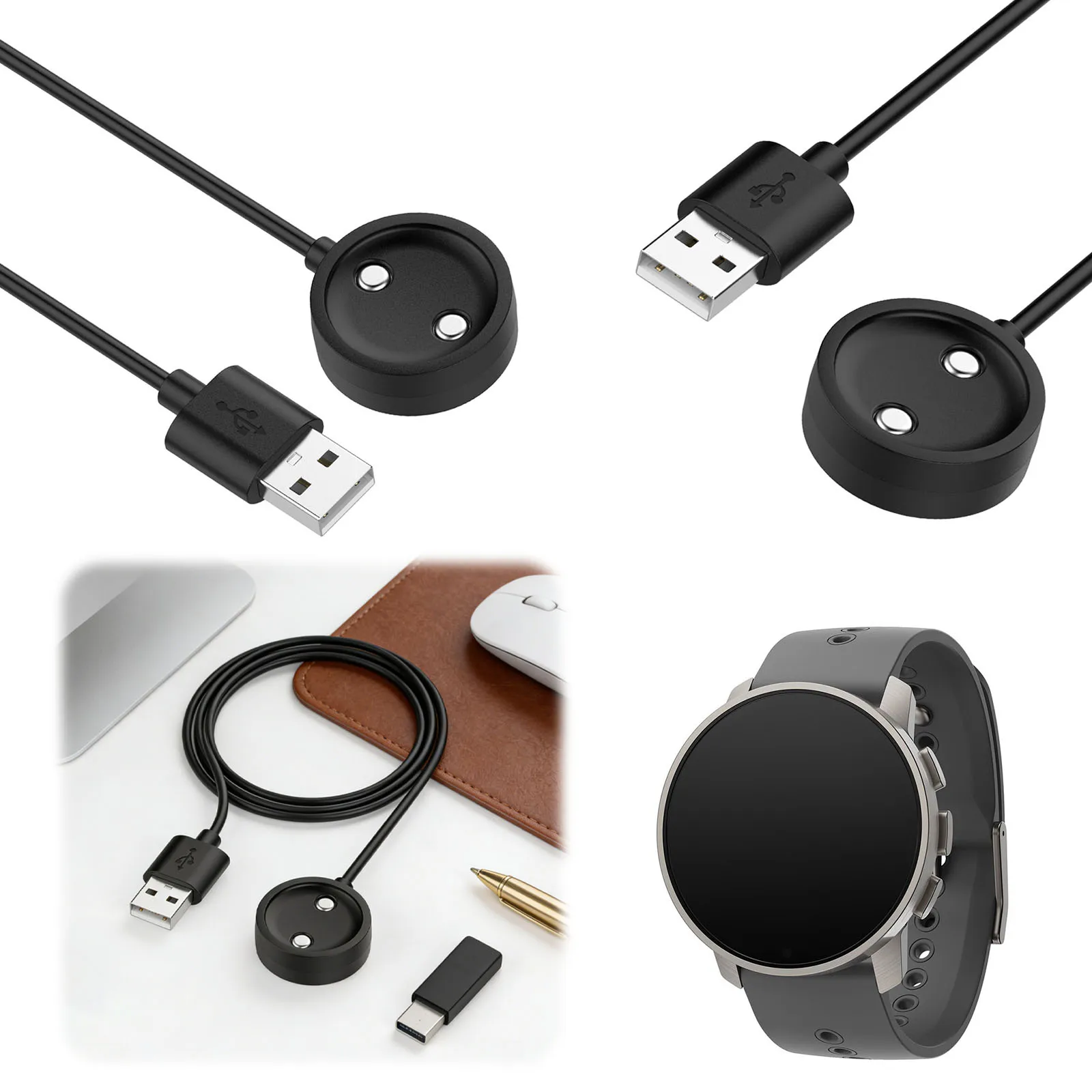 

Магнитный кабель для зарядки, аксессуары для умных часов, USB-зарядное устройство, док-станция для зарядки, кабель для SUUNTO 9 Peak Pro/Vertical/Race/Race S/Ocean