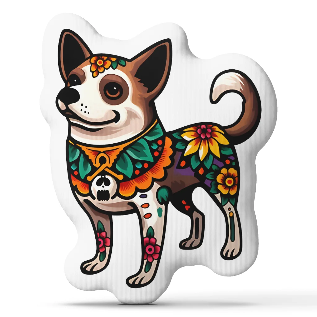 Dia de los Muertos dog Day of the Dead Funny Pillow Cushion Irregular Stuffed Throw Pillow Home Decor Gift Sofa Bed