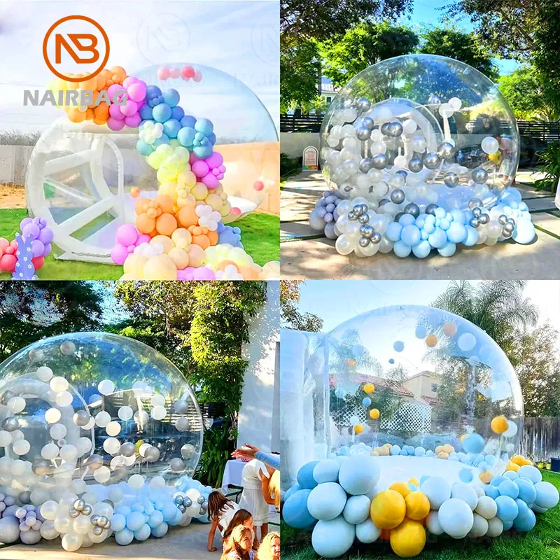 NAIRBAG Bubble House 10FT 3m cúpula de aire adultos niños decoración de fiesta 13ft 4m tienda inflable tienda de burbujas cúpula de aire con bomba de aire sopladora