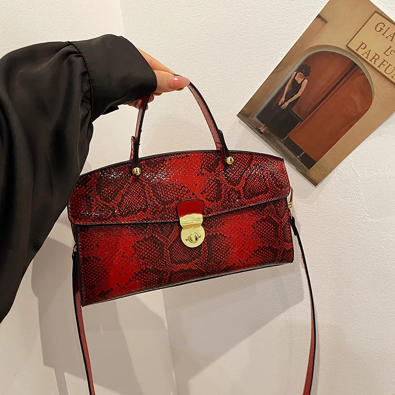 

Crossbody Bags for Women Shoulder Bags Purse and Handbags Retro Printed Snake Patterned Women Designer Bags Сумка Женская Bolsos