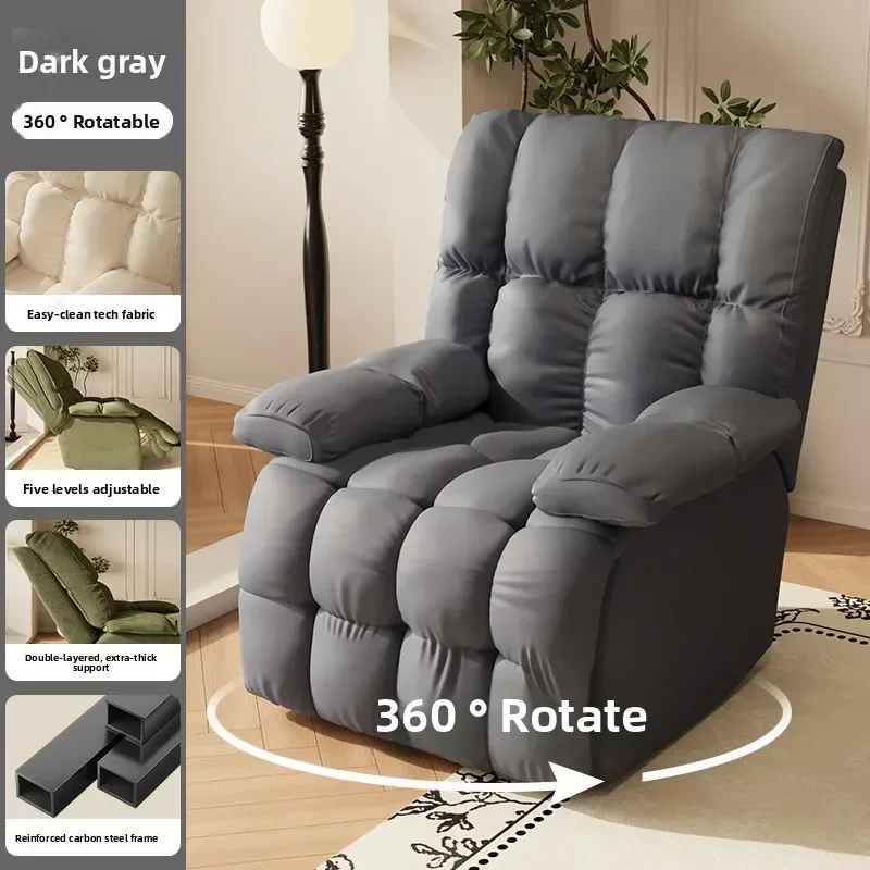 Factory Multi-functional Lazy Sofa Can Be Turned, Sat And Reclined, Home Living Room Balcony Five-speed Adjustable Sofa Seat