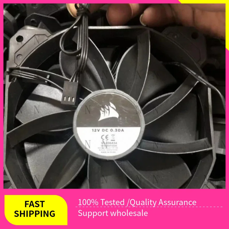 

YJJ 4Pcs RWF0049 Black(31-006434) 3-Pin Mute Cooling Fan 0.3A 12V for Corsair