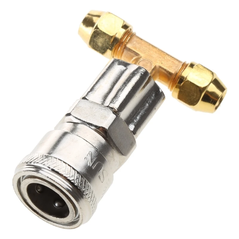 Trucks Three-way Straight Through Joint-Pneumatic Tank-Connector-Pneumatic Fittings Component for Air Blow Guns Trailers