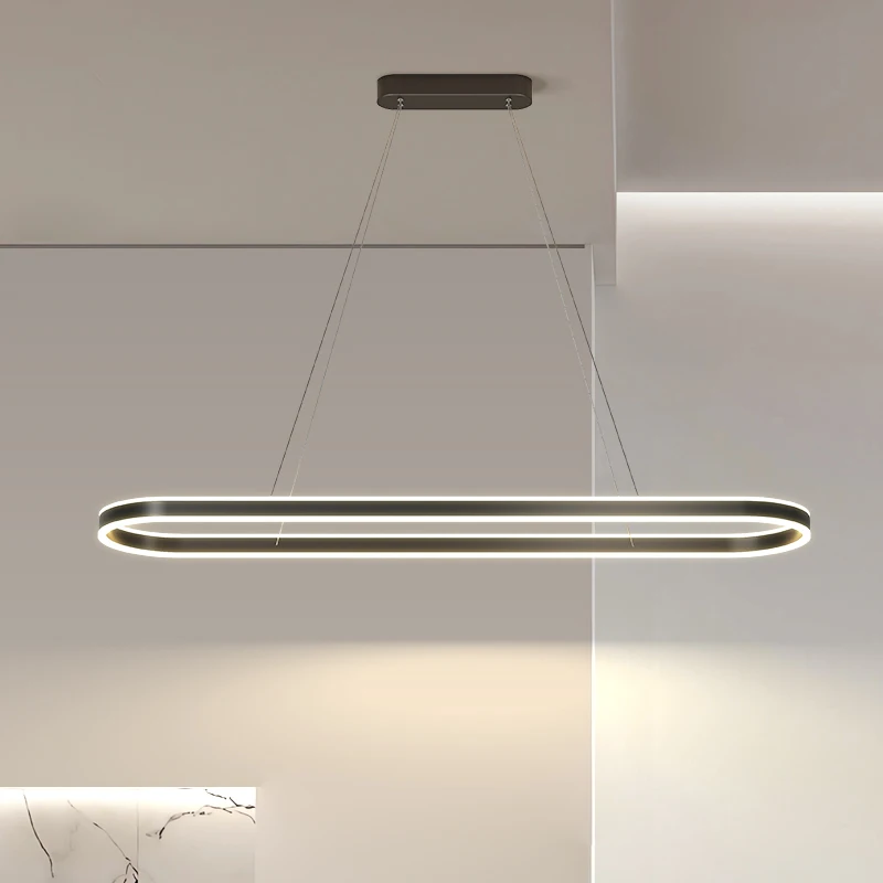 Imagem -03 - Led Pingente de Luz para Jantar Sala Quarto Home Decor Iluminação Interior Branco Preto Suspensão Luminária Pendurado Luz Lâmpadas