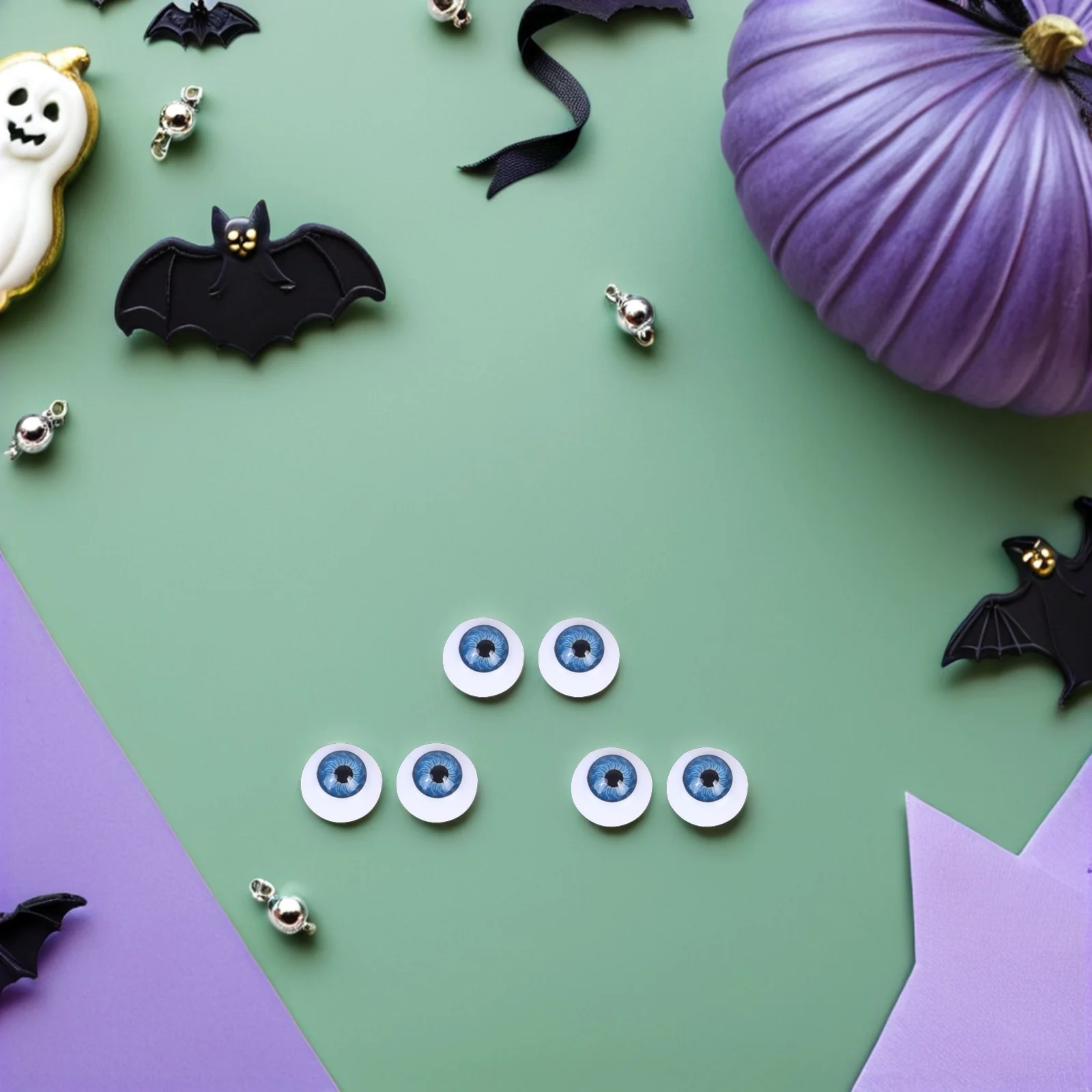 

45Pcs Simulation Button Eyes 16Mm Realistic Plastic Craft Eyes Safety Round for DIY Crochet Stuffed Animals Halloween