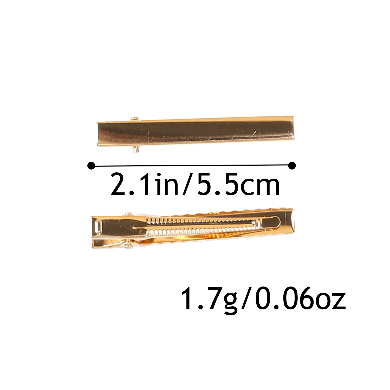100pcs DIY Handcrafted Jewelry Accessories Gold Thickened Duckbill Clips Edge Clips Crocodile Clips Hair Clips Headwear Material