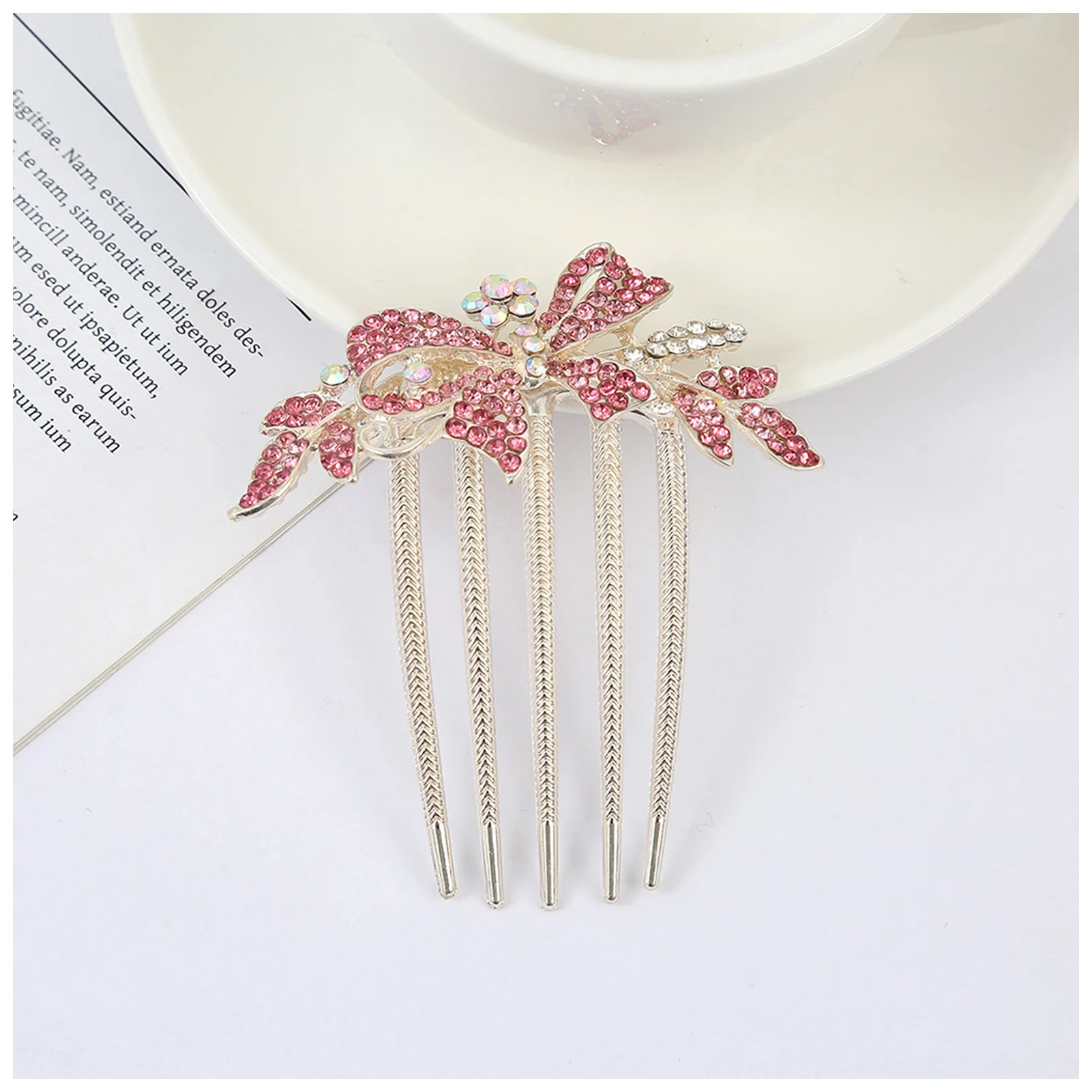 Women Crystal  Hair Comb Sparkling Rhinestones Women Hairpin for Bridesmaid Wedding Valentine's Day