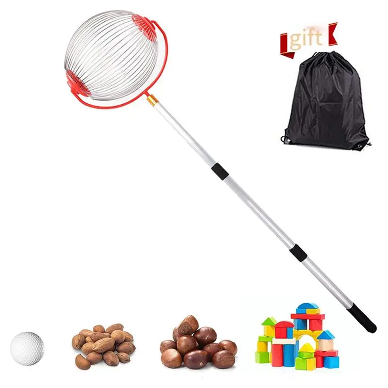 AB11-Nut Picker Garden Nut Stainless Steel Drum Suitable For , Acorn, Pine Cone, Walnut Waste Collection