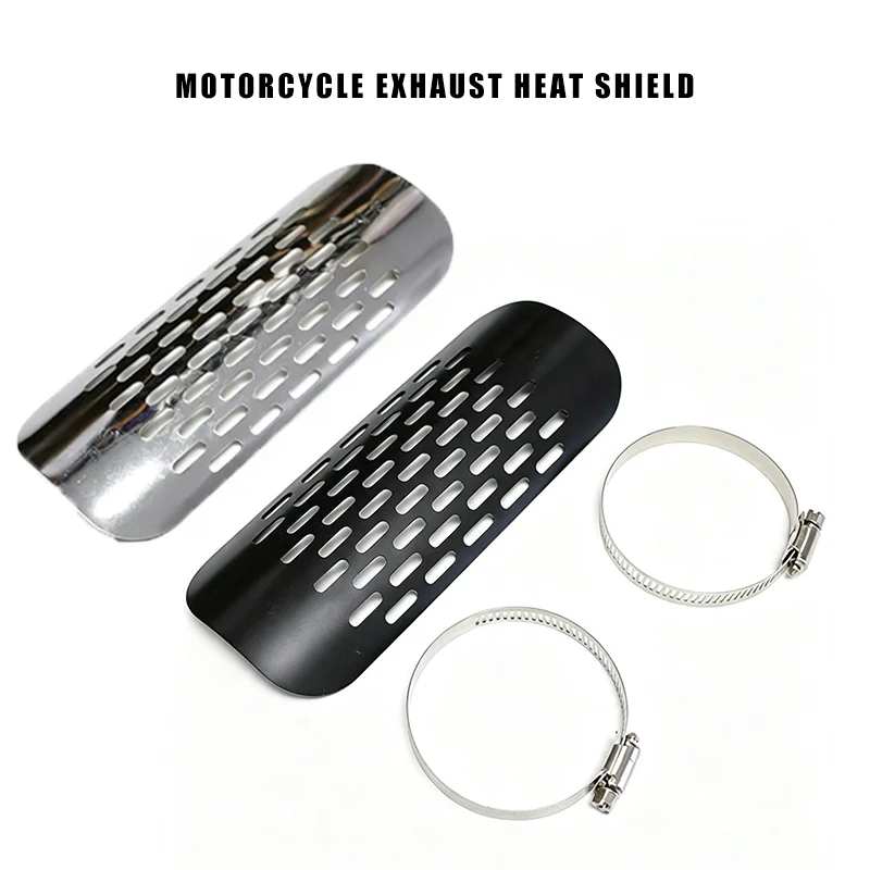 Universal Motorcycle Exhaust Heat Shield Stainless Steel Exhaust Pipe Anti-scald Protector Muffler Heat Insulation Cover With Mo