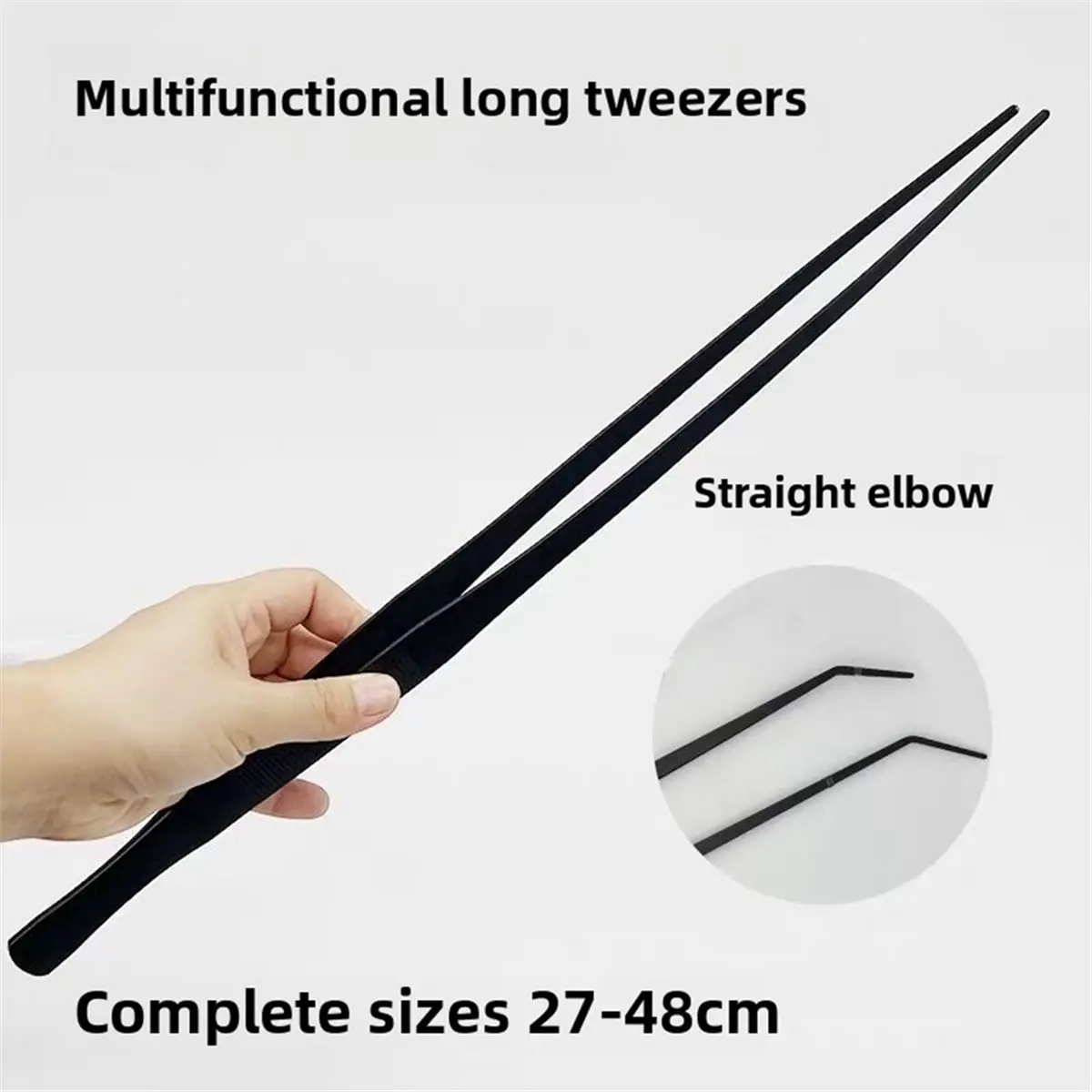 A24I Multi Functional Stainless Steel Special Extended and Extra Long Tweezers Tool 48Cm Curved