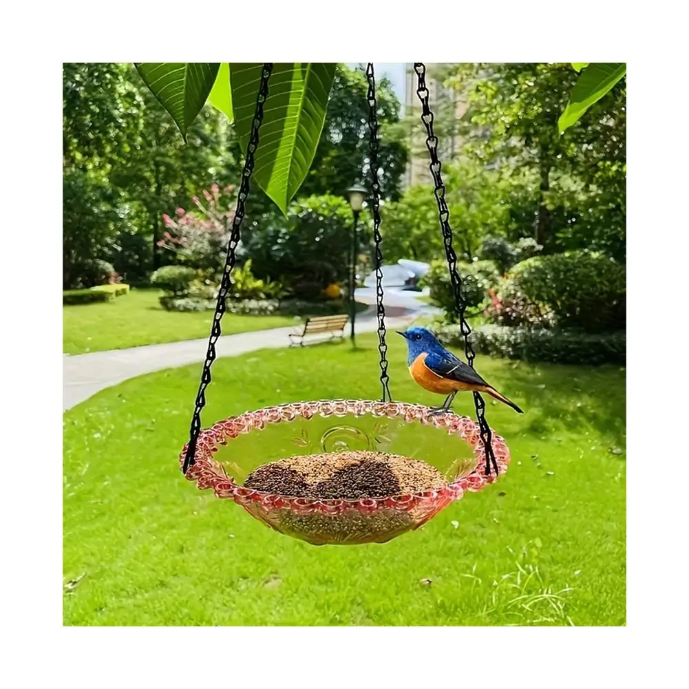 New Bird Flower Shaped Hanging Bird Feeder Birdbath For Garden Outdoor Decor,Yard Farm Supplies, Hummingbird Feeder Supplies