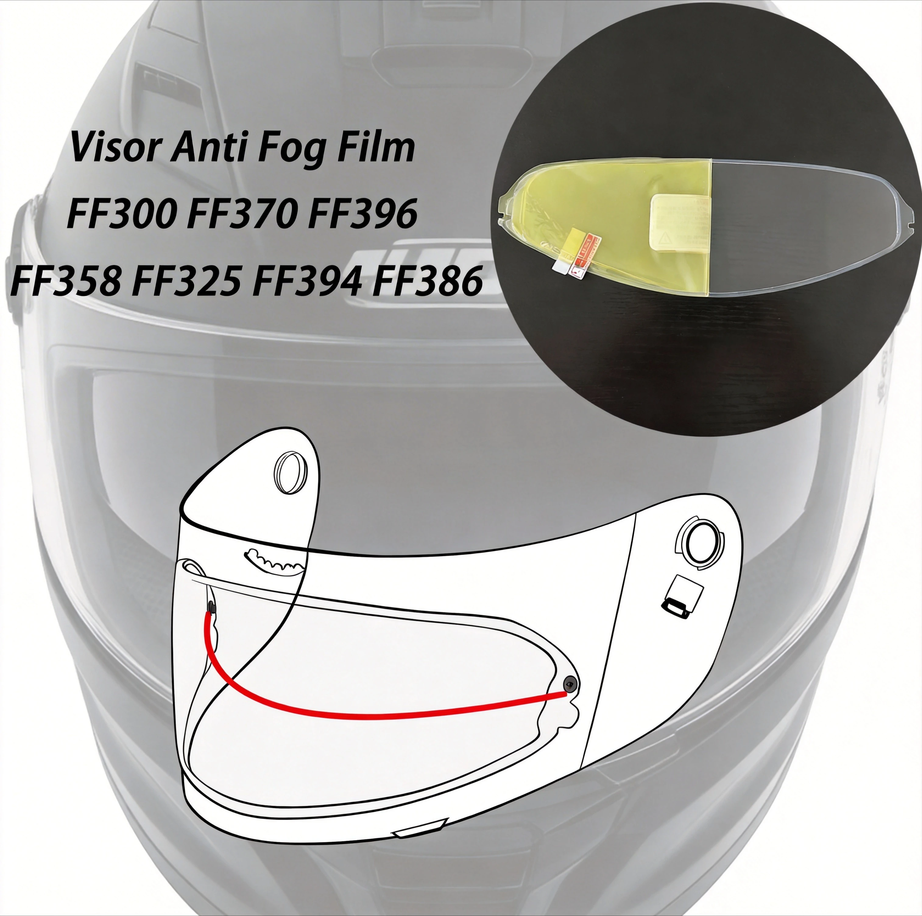 Motorcycle Helmet Visor Anti Fog Film For LS2 FF358 FF325 FF394 FF386 FF300 FF370 Visor Clear Anti-Fog