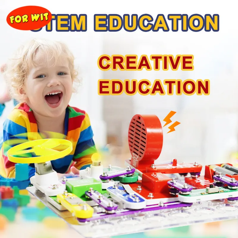 Electronic Blocks Kit, Stimulate Creativity STEM Education, Boy Girl Learn Circuit Knowledge Toys, Multi Functional Diversified