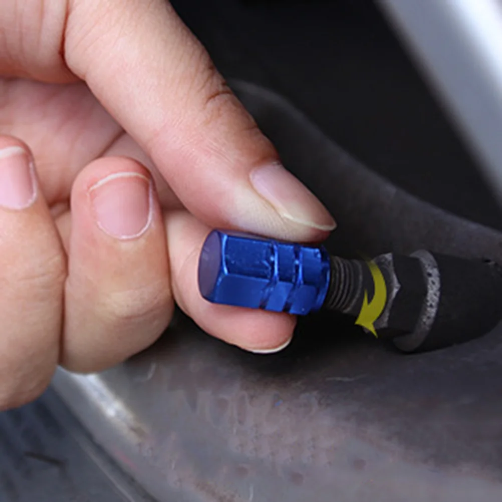 

4Pcs Premium Aluminum Alloy Car Tire Stem Caps Round Design for Vehicle Truck Pickup Anti-Leakage Dustproof Auto Tyre Valve