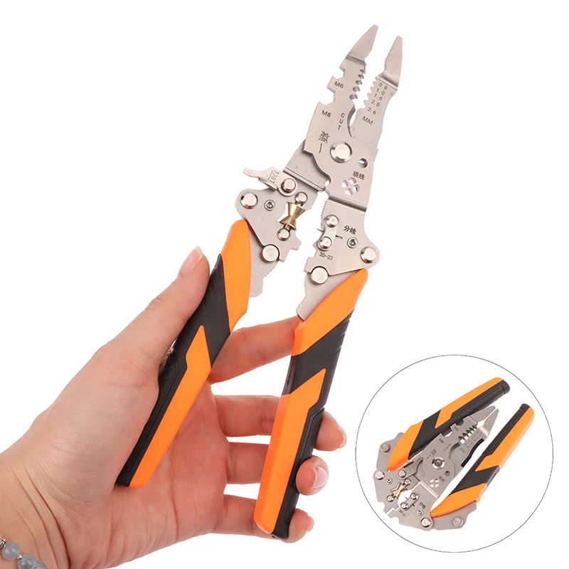 1PC Electrical Work Tools 12 In 1 Universal Wire Stripping Pliers Multi-function For Wire Peeling Cutting Dividing