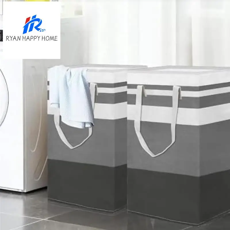 

Freestanding 75L Tall Laundry Hamper, Waterproof And Foldable - 2PCS With Handles