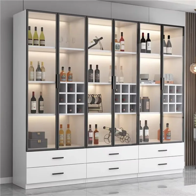 

Excellent Quality Modern Particle Board Living Room Wine Cabinet Best Selling Wall Mounted Luxury Bar Cabinet Fast Delivery