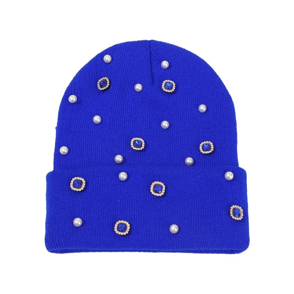 Fashion Cotton Knitted Beanie Hat Brimless Style Warm Coverage Cold Cap Knitted Texture Winter Knit Hat Women