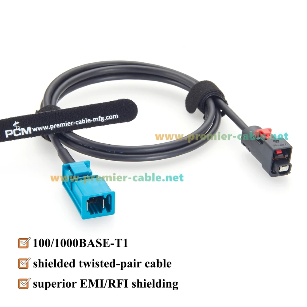 Amphenol NETBridge Buchse auf TE MATEnet Stecker Automobil-Ethernet-Kabel NTHCF011A10S zu 2302461-9 100/1000BASE-T1 für ADAS, ECU – Detail 5