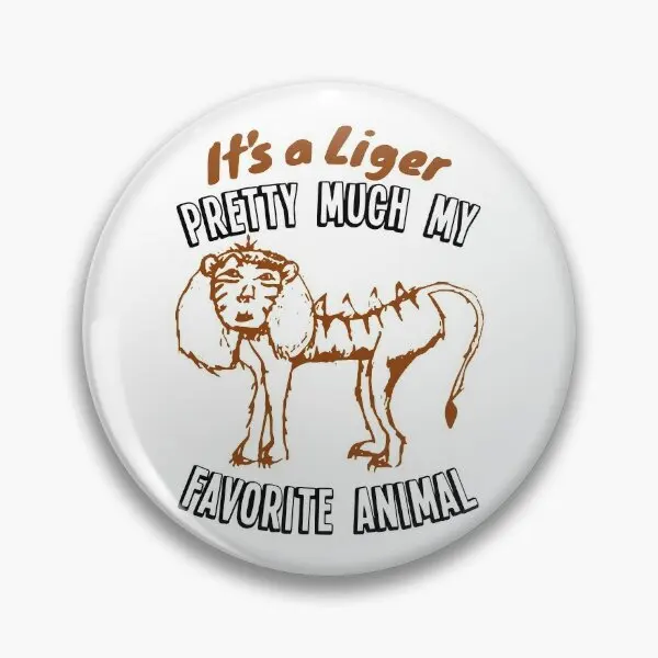 Animal Napoleon Art Dynamite Its A Liger  Soft Button Pin Lover Women Hat Clothes Funny Creative Fashion Decor Jewelry Lapel Pin