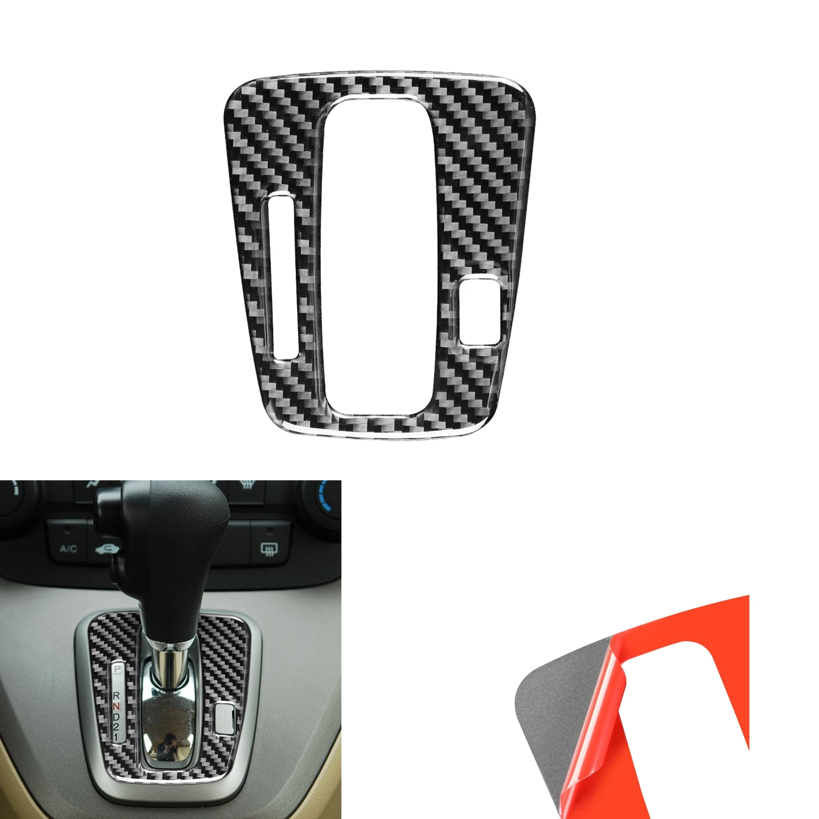 

For Honda CR-V CRV 2007 2008 2009 2010 2011 Carbon Fiber Gear Shift Box Panel Trim Cover Shifter Guide Frame Bezel Decorative