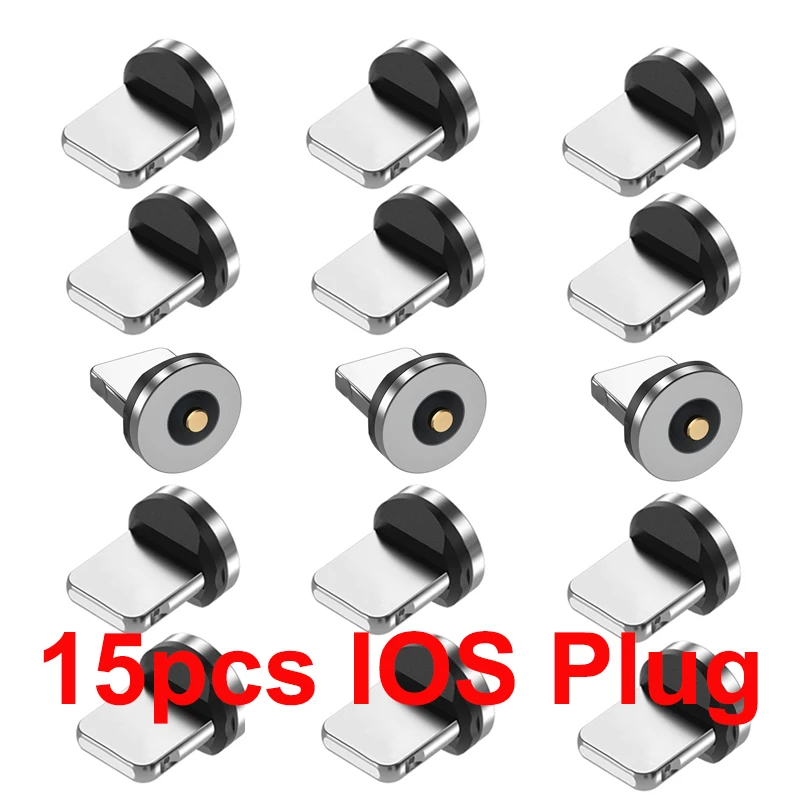 15 Stück Packung Magnet kabels pitzen für Typ C Micro USB iOS Stecker Schnell lade adapter Ersatz Ladestecker für iPhone