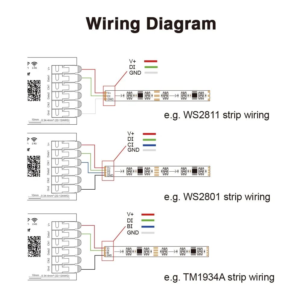 GLEDOPTO Tuya Smart Wifi SPI LED Controller for WS2811 TM1814B TM1934A SK6812 WS2801 WS2805 UCS2904B Digital Pixel Strip Light