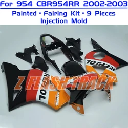 For Honda CBR954RR CBR 954RR 954 CBR954 RR 2002 2003 Cowl Plastic Body Fairing Kit Bodywork ABS Injection Gloss Orange White Red