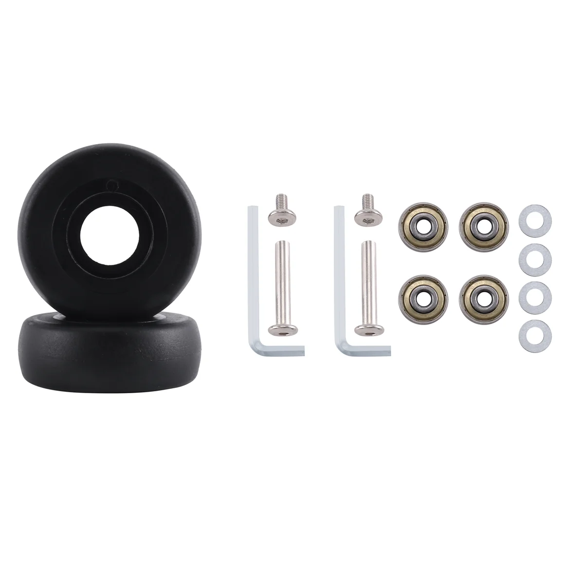 N89R 48 mm x 18 mm 1 Paar Gepäck-Koffer-Ersatzräder Achsen Deluxe Reparatur-Gepäck-Ersatzräder Schwarz