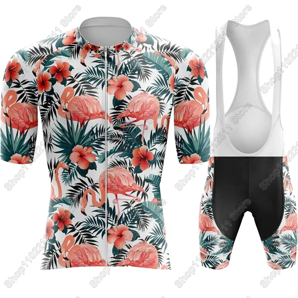 2025 Flamingo Cycling Jersey Set Bicycle Clothing Men Summer Road Bike Shirts Suit Bicycle Bib Shorts MTB Ropa Maillot view 5