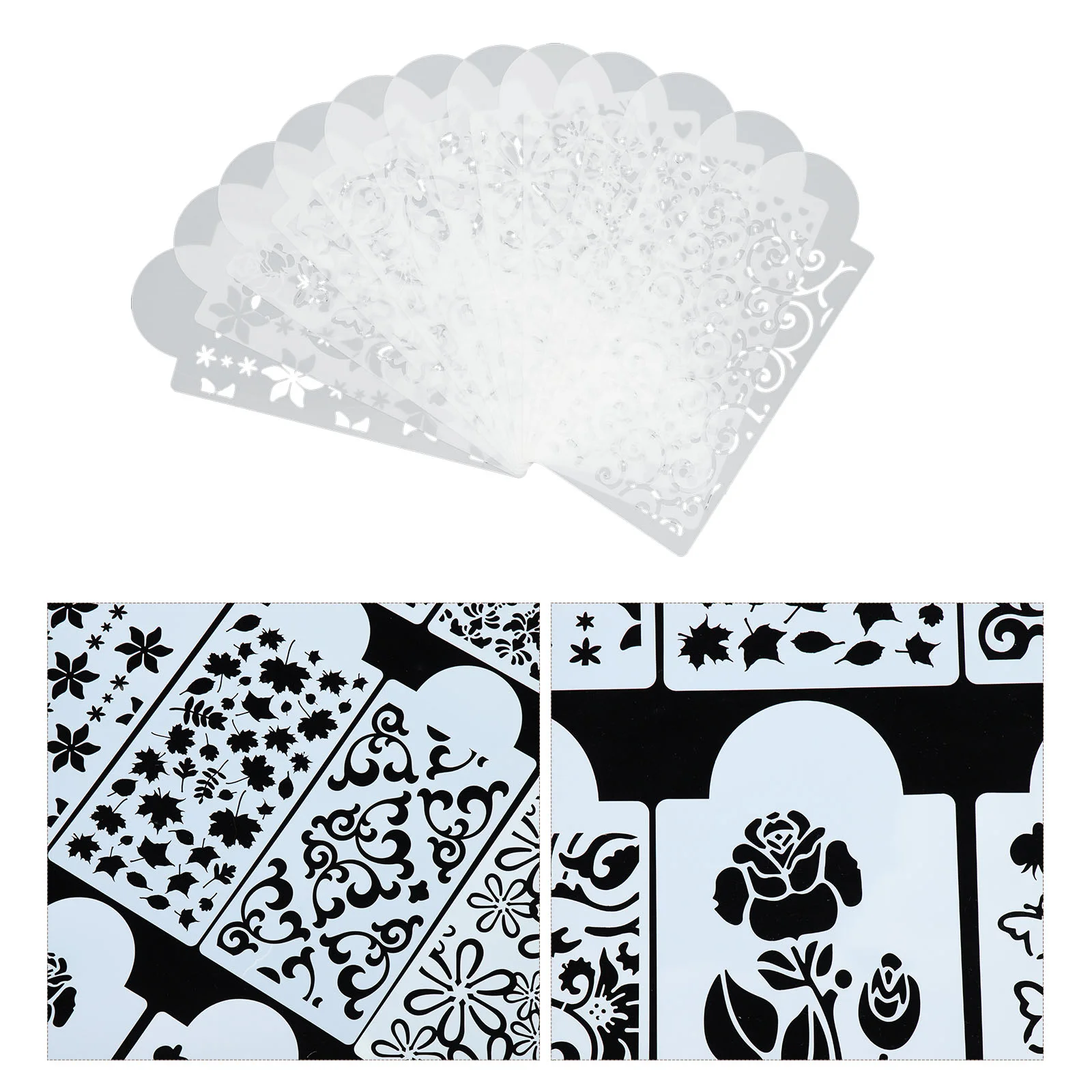 

Stencil for Crafts Wall Painting Stencils Template Reusable Hollow Out White Plastic Drawing Templates