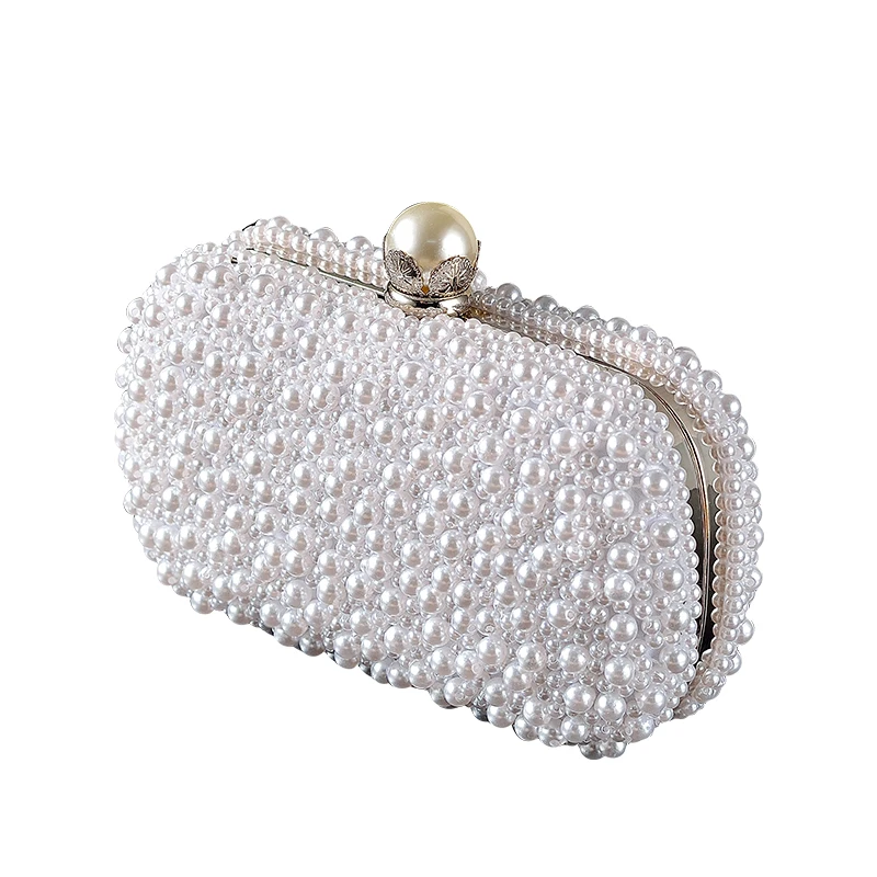 Women\'s Evening Bag Party / Evening Pearls Pearl White Pink/Beige/White