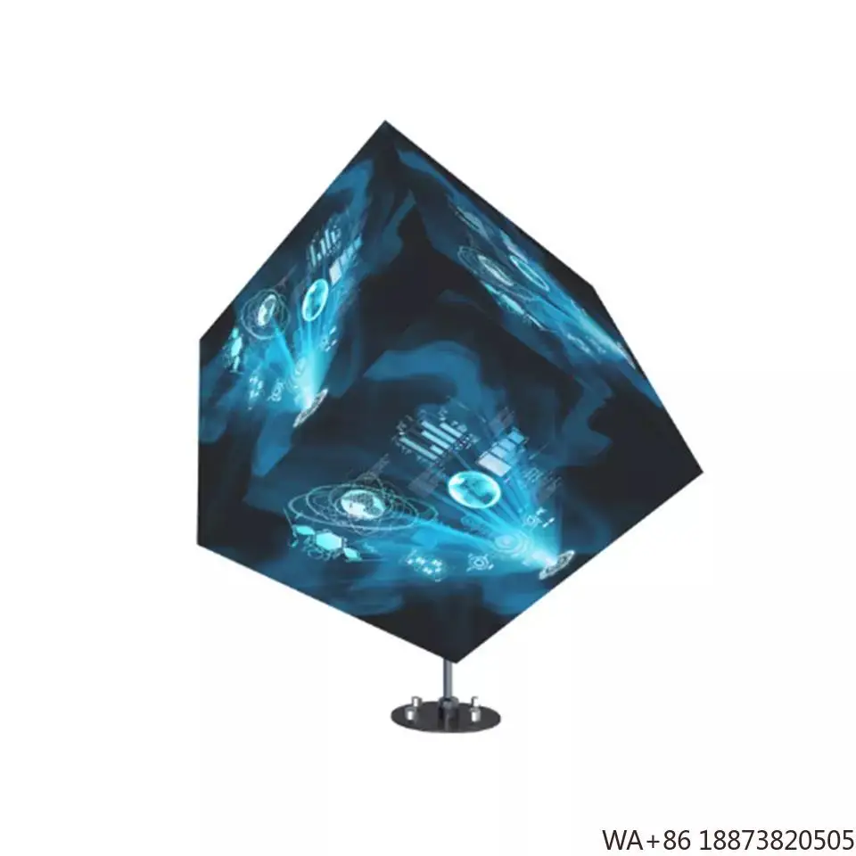 LED gran oferta IP65 letrero publicitario portátil para exteriores pantalla de visualización de cubo mágico vídeo publicitario de dinámica característica de calle
