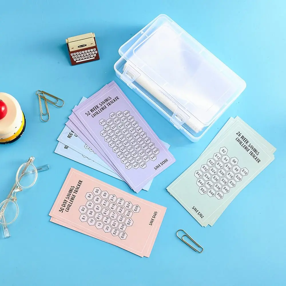 100Pcs Creativity Money Saving Envelopes Kit Budget Planner Cash Envelopes 100 Envelope Challenge Box Set Cash Challenge