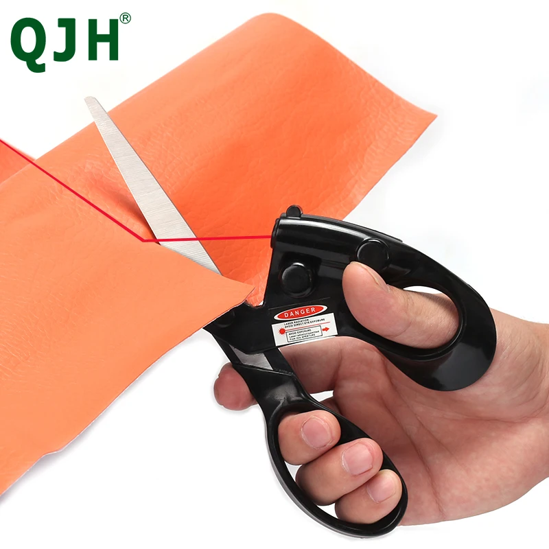 QJH DIY Sewing Laser Infrared Positioning Guide ​Scissors, Uitable For Cutting Fabric, Paper, Gift Packaging, Crafts, Scrapbooks