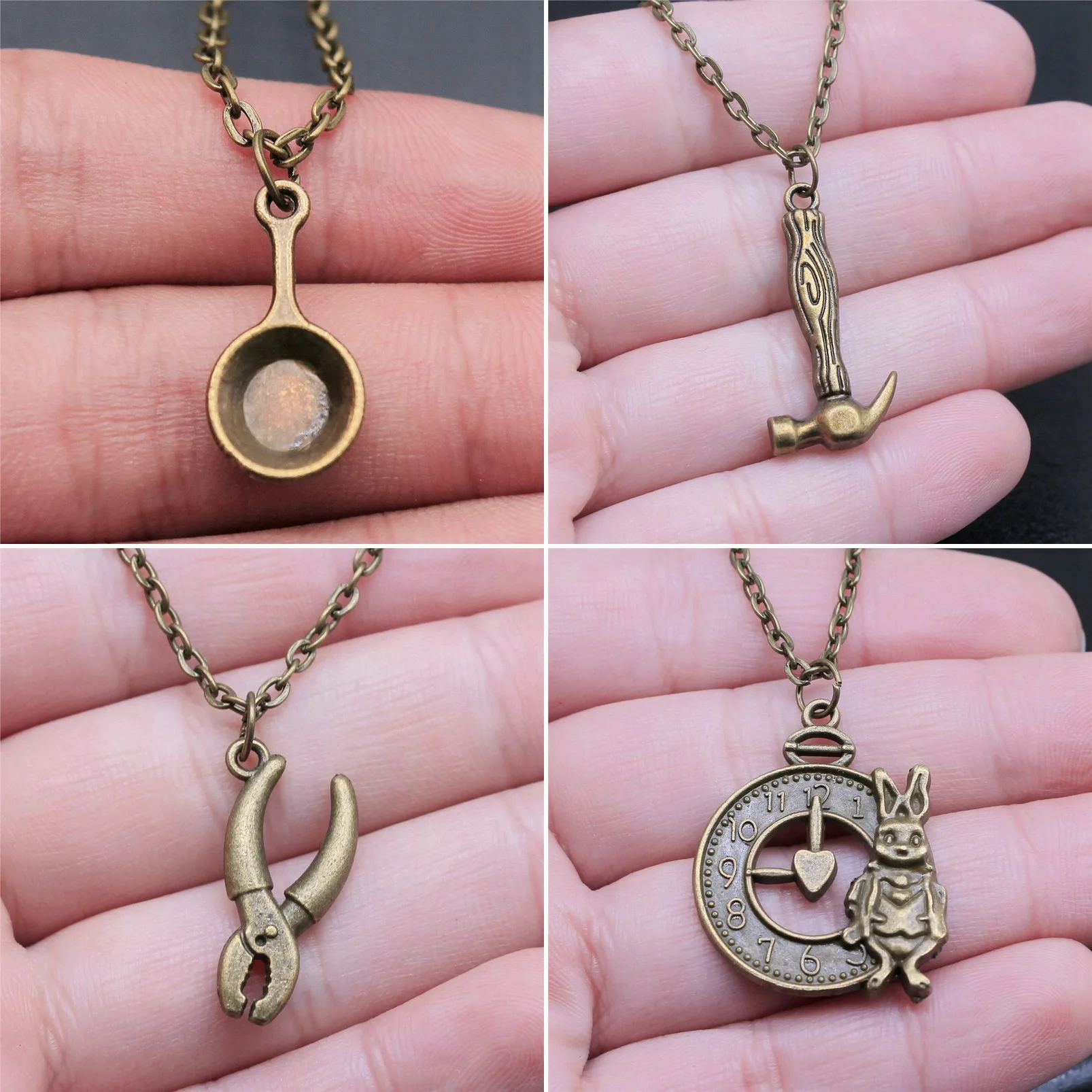 Boho Hardware Tool Key Vintage Charm Pendant Necklaces 43cm Chain Pendant Necklace For Women Vintage Jewelry Gift