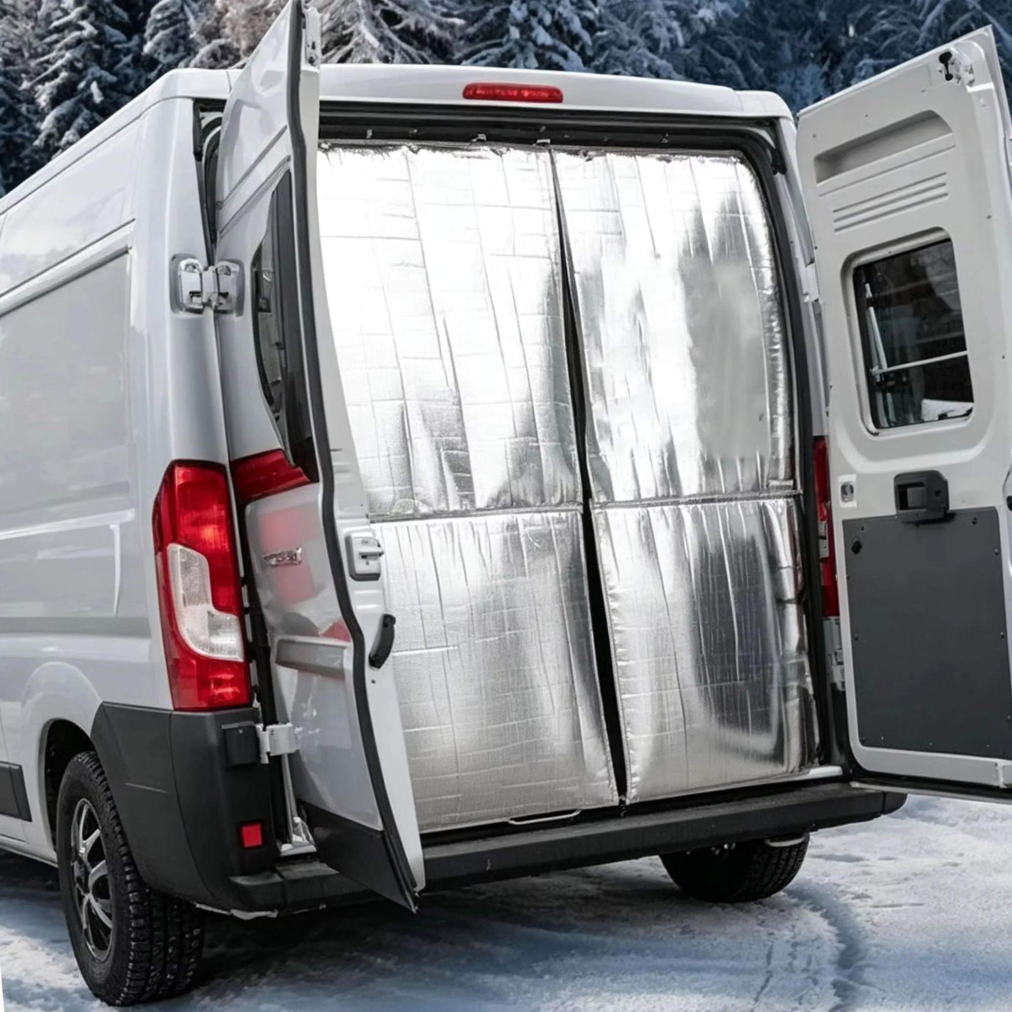 2PCS Camper Van Rear Door Thermal Insulated Curtains for FIAT DUCATO X250/X290 BOXER Relay Motorhome Rear Door Window Curtain