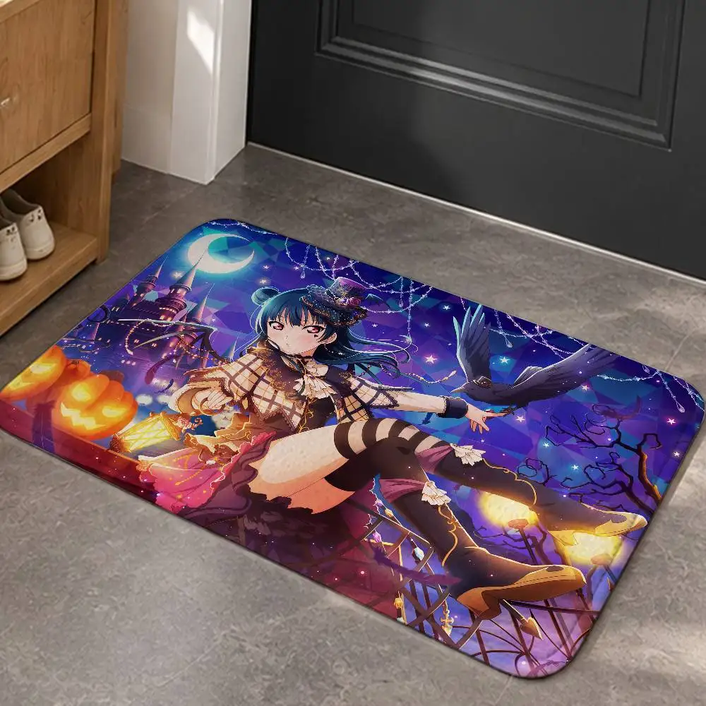 LoveL Yohane Official Art Home Decor Short Plush Floor Mat, Non-Slip & Easy to Clean for Multi Doorways