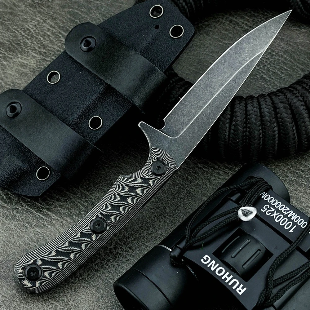 

Высокая твердость 7Cr13Mov Blade Открытый прямой нож Wilderness Survival Охота Боевой универсальный нож Кемпинг Спасательный нож в джунглях