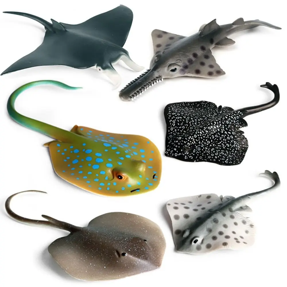 Simulation Manta Ray Model Fish Model Miniature Ocean Animal Figures Marine Educational Sea Life Action Figurines Kids Toy